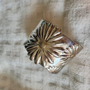 Tiffany & Co. Silver and Gold Floral Belt